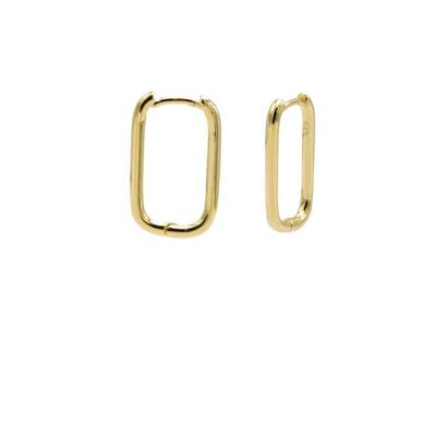 Karma Oorringen Plain Hinged Hoops Round Square 20 mm Goud