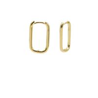 Karma Oorringen Plain Hinged Hoops Round Square 20 mm Goud