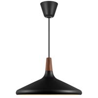 Hanglamp zwart hout 'Nori 39' E27 fitting 390mm DFTP