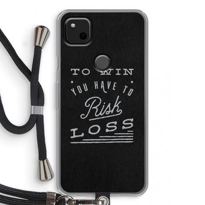 Risk loss: Pixel 4a Transparant Hoesje met koord
