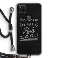Risk loss: Pixel 4a Transparant Hoesje met koord