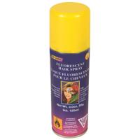 Haarverf/haarspray - neon geel - spuitbus - 125 ml - Carnaval - waterbasis
