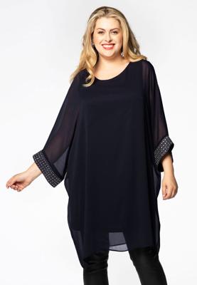 Yoek Tuniek met strass | Blauw | Maat 54/56