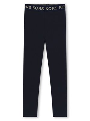 Michael Kors Kids legging à taille logo - Bleu