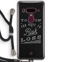 Risk loss: HTC U12+ Transparant Hoesje met koord