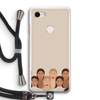 Girls girls girls: Pixel 3 Transparant Hoesje met koord