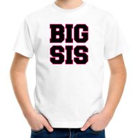 Big sis grote zus cadeau t-shirt wit meisjes / kinderen XL (158-164)  -
