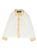 Versace Kids chemise à bords Barocco - Blanc