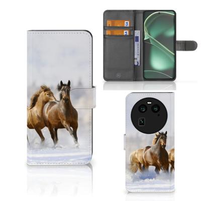 OPPO Find X6 | Telefoonhoesje | Met pasjeshouder | Paarden