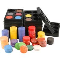 Colortime Waterverf, h: 16 mm, d 44 mm, diverse kleuren, 1 set