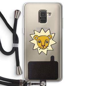 Kleine leeuw: Samsung Galaxy A8 (2018) Transparant Hoesje met koord