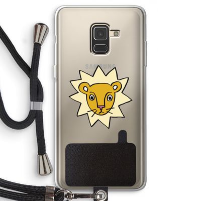 Kleine leeuw: Samsung Galaxy A8 (2018) Transparant Hoesje met koord