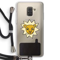 Kleine leeuw: Samsung Galaxy A8 (2018) Transparant Hoesje met koord