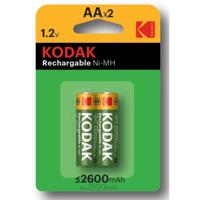 2 x AA oplaadbare krachtige Kodak batterijen - 2600mAh