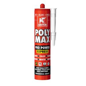 Griffon Poly Max® Montagelijm Pro Power Express Wit Koker 435g - 6306289