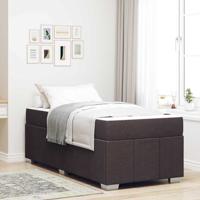 Bedframe met matras Donkerbruin 90 x 190 cm Stof