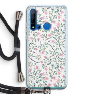 Sierlijke bloemen: Huawei P20 Lite (2019) Transparant Hoesje met koord