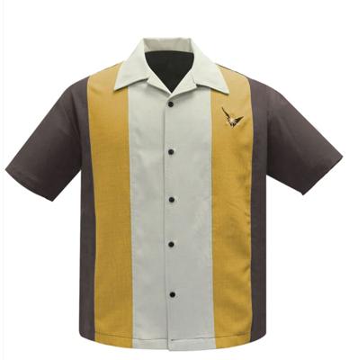 Steady Atomic Mad Men Shirt Coffee / Mustard / Stone-S Steady Atomic Mad Men Shirt Coffee / Mustard / Stone-S