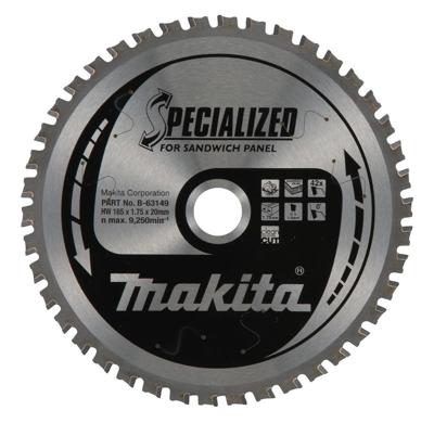 Makita Cirkelzaagblad voor Sandwichpaneel | Specialized | Ø 165mm Asgat 20mm 42T - B-63149
