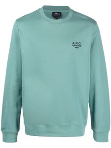 A.P.C. sweat à logo brodé - Vert