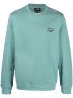 A.P.C. sweat à logo brodé - Vert - thumbnail