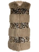 TWINSET veste en fourrure artificielle à imprimé animalier - Tons neutres