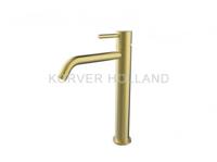 Wiesbaden Style XL hoge wastafelmengkraan geborsteld messing
