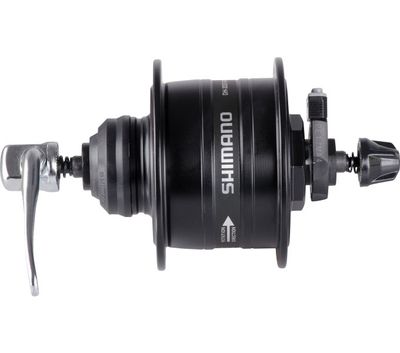 Shimano Dynamonaaf hd-3d37 3 watt - 32 gaats - center lock - snelspanner - zwart
