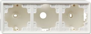 Gira S-Color opbouwbak 3-voudig met afdekraam zuiverwit