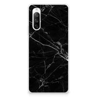 Sony Xperia 10 III | TPU | Siliconen hoesje | Marmer Zwart - Origineel Cadeau Vader