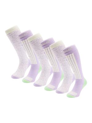 Poederbaas Skisokken Dames 6-pack White Multi-39/42