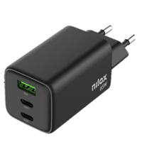 Oplader Nilox NXGANUSBC65 Zwart (2 Stuks) - thumbnail