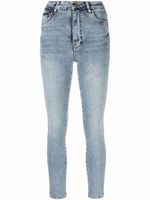 Philipp Plein jean skinny à broderies - Bleu