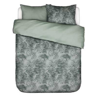 Essenza Aurelie Dekbedovertrek - Lits-jumeaux (260x200/220 Cm + 2 Slopen) - Katoen Satijn - Sage Green Essenza Aurelie Dekbedovertrek - Lits-jumeaux (260x200/220 Cm + 2 Slopen) - Katoen Satijn - Sage Green