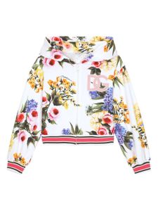 Dolce & Gabbana Kids hoodie à imprimé Giardino - Blanc