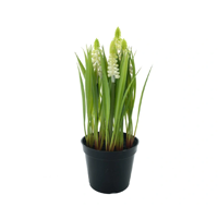 Muscari with grass in pot cream 23 cm kunstbloem Erutan Avon - Erutan avon