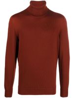 Drumohr pull en laine mérinos à col roulé - Marron