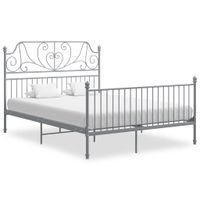 Bedframe metaal grijs 160x200 cm - thumbnail