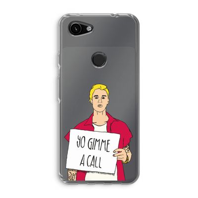 Gimme a call: Google Pixel 3a Transparant Hoesje