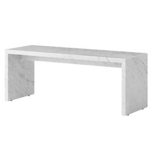 Audo Copenhagen Plinth Bridge salontafel wit Carrara marmer