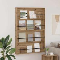 Tijdschrift Rek met plank 2 pcs Artisan Eiken 100 x 12 x 70 cm