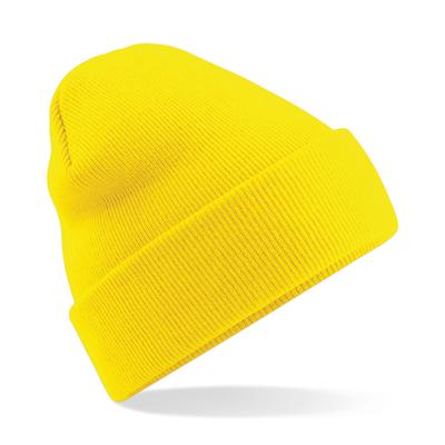 Beechfield Beanie Wintermuts - geel - acryl - volwassenen Beechfield Beanie Wintermuts - geel - acryl - volwassenen