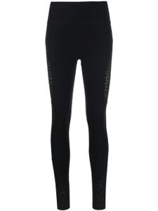 Versace legging à logo imprimé - Noir