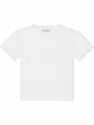 Dolce & Gabbana Kids t-shirt en coton à logo DG - Blanc