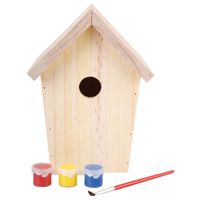3x stuks DIY vogelhuisje schilderen 20 cm - thumbnail