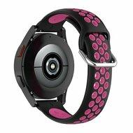 Siliconen sportbandje met gesp - Zwart + roze - Xiaomi Mi Watch / Xiaomi Watch 2 / Xiaomi Watch S1 / S2 / S3 / S4