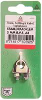 Staaldr.klem 10mm rvs - Deltafix