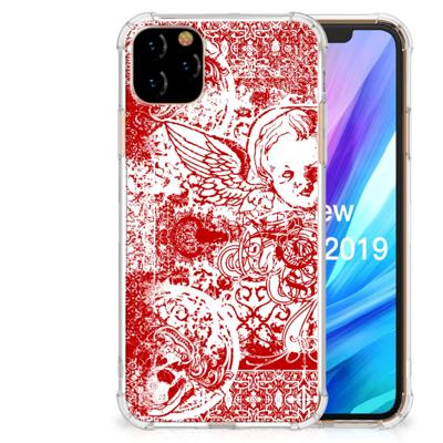 Extreme Case Apple iPhone 11 Pro Max Angel Skull Rood Extreme Case Apple iPhone 11 Pro Max Angel Skull Rood