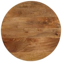 Tafelblad rond 50x2,5 cm massief ruw mangohout