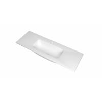 INK Reflekt Wastafel Polystone Midden met 1 Kraangat - 1200x400x15 mm - Mat Wit
